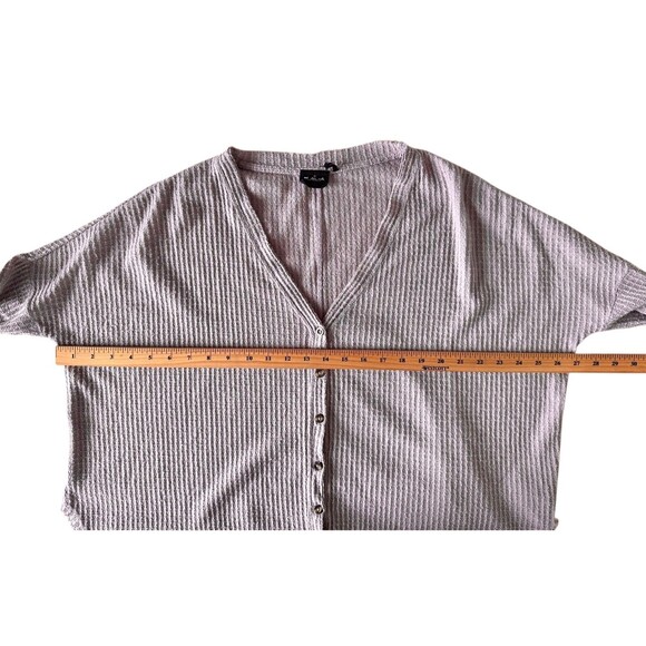 Urban Outfitters Out From Under Oversized Thermal Button-Front Top Size S Pink - Picture 8 of 9